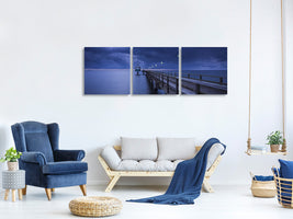panoramic-3-piece-canvas-print-pier-at-night