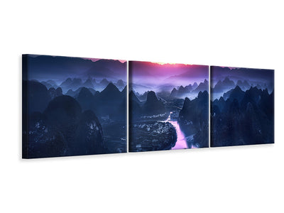 panoramic-3-piece-canvas-print-the-earth-awakening