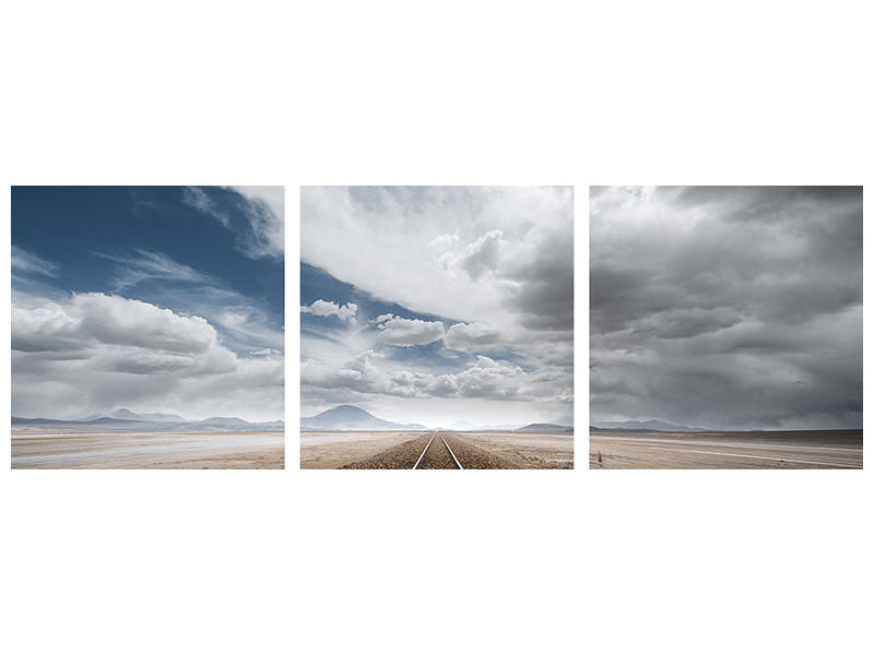 panoramic-3-piece-canvas-print-the-long-road